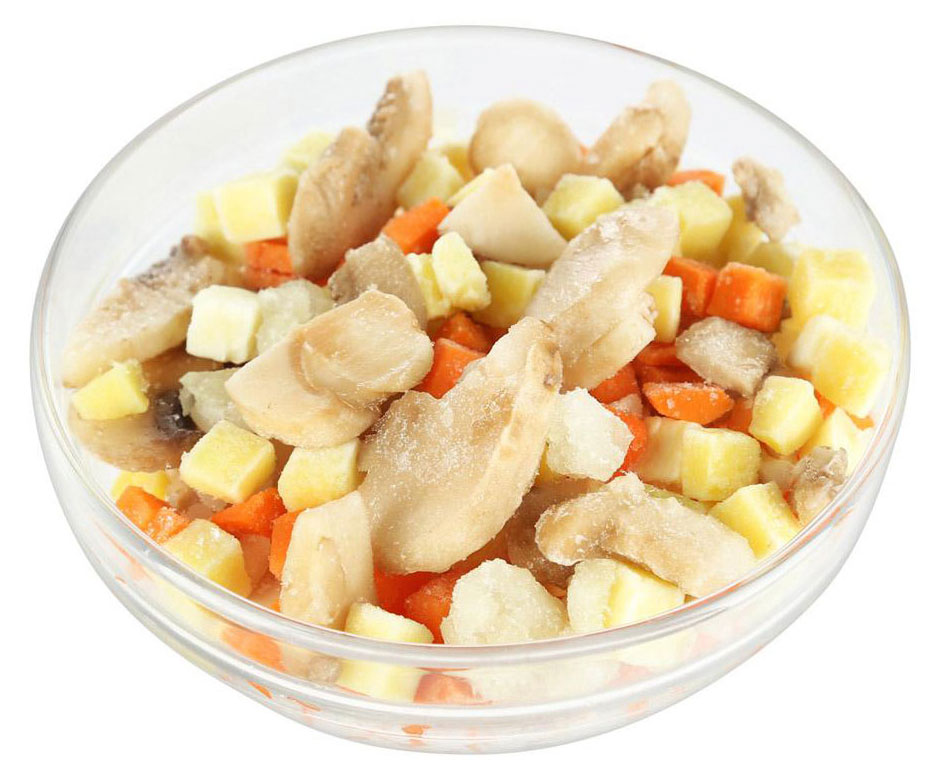 Овощная суповая смесь Суп грибной АШАН Красная птица с шампиньонами замороженная, 400 г