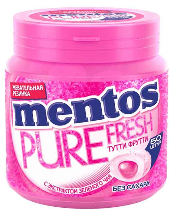 Резинка жевательная Mentos Pure Fresh Тутти-Фрутти, 100 г