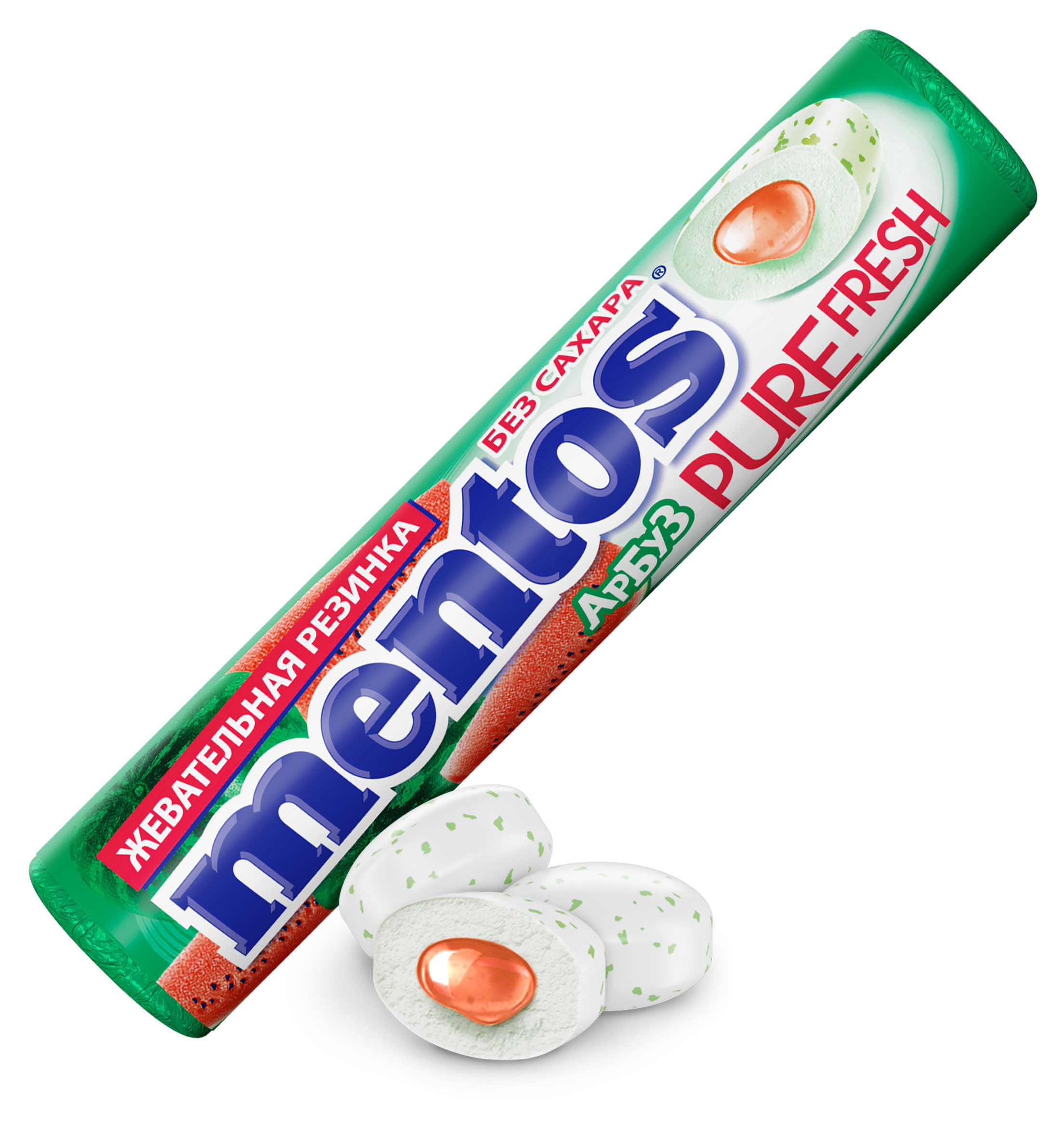 Резинка жевательная Mentos Pure Fresh Арбуз, 15,5 г