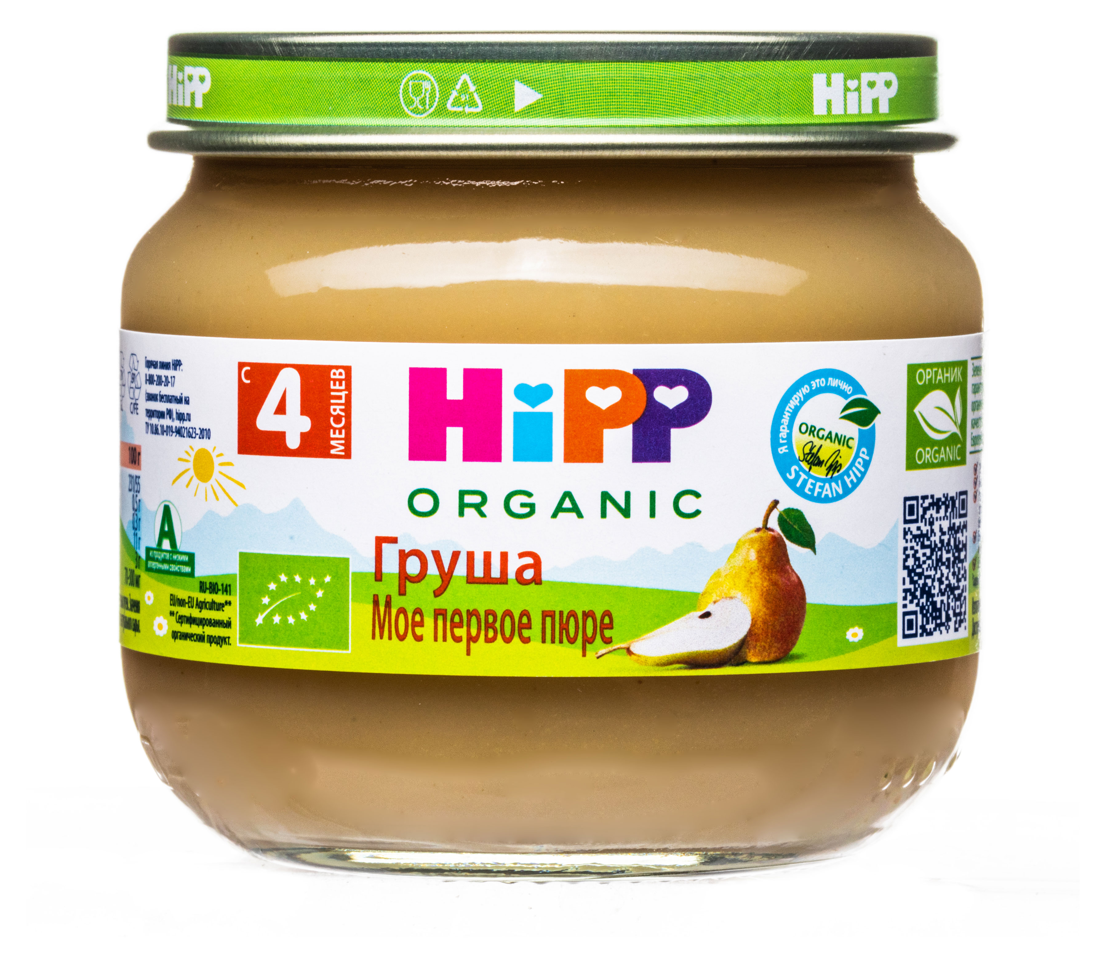 Пюре HiPP Груша с 4 мес., 80 г