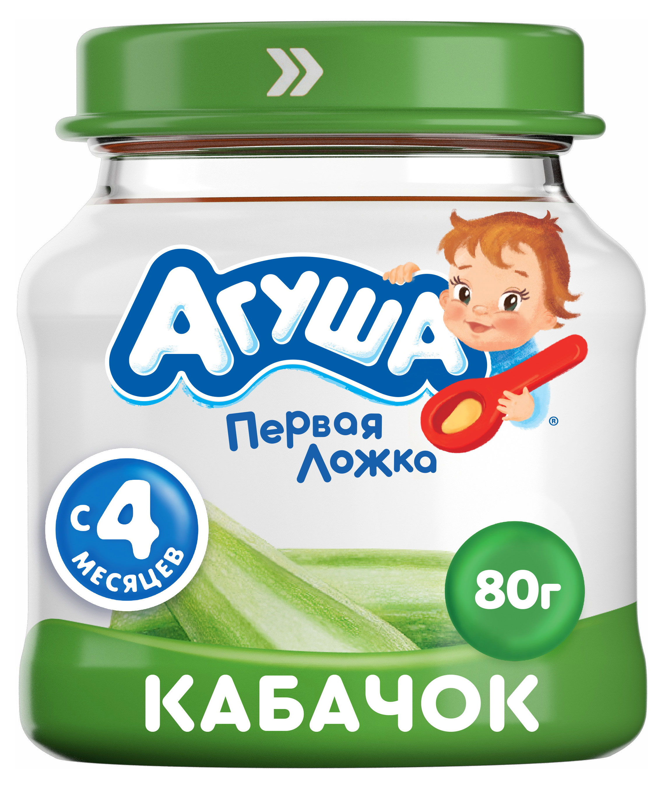 Пюре овощное «Агуша» Первая ложка кабачок с 4 мес., 80 г