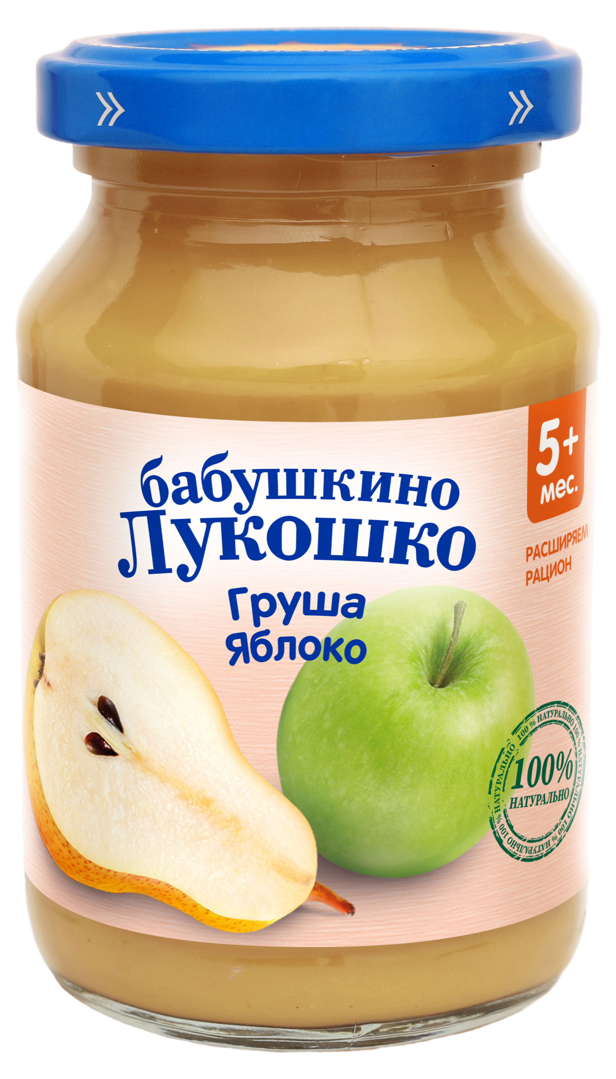 Пюре «Бабушкино Лукошко» Груша Яблоко с 5 мес., 190 г
