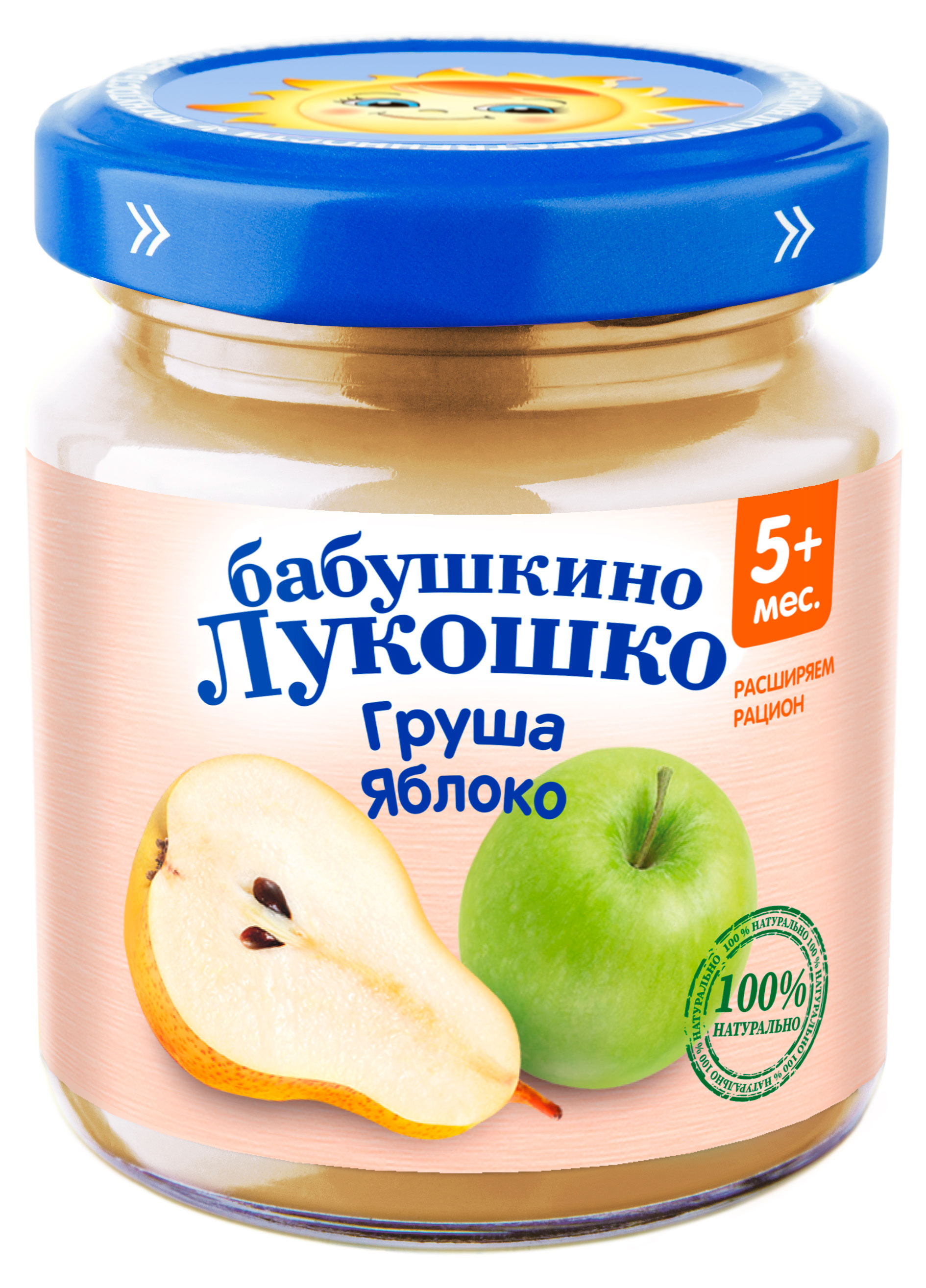 Пюре «Бабушкино Лукошко» Груша яблоко с 5 мес., 100 г