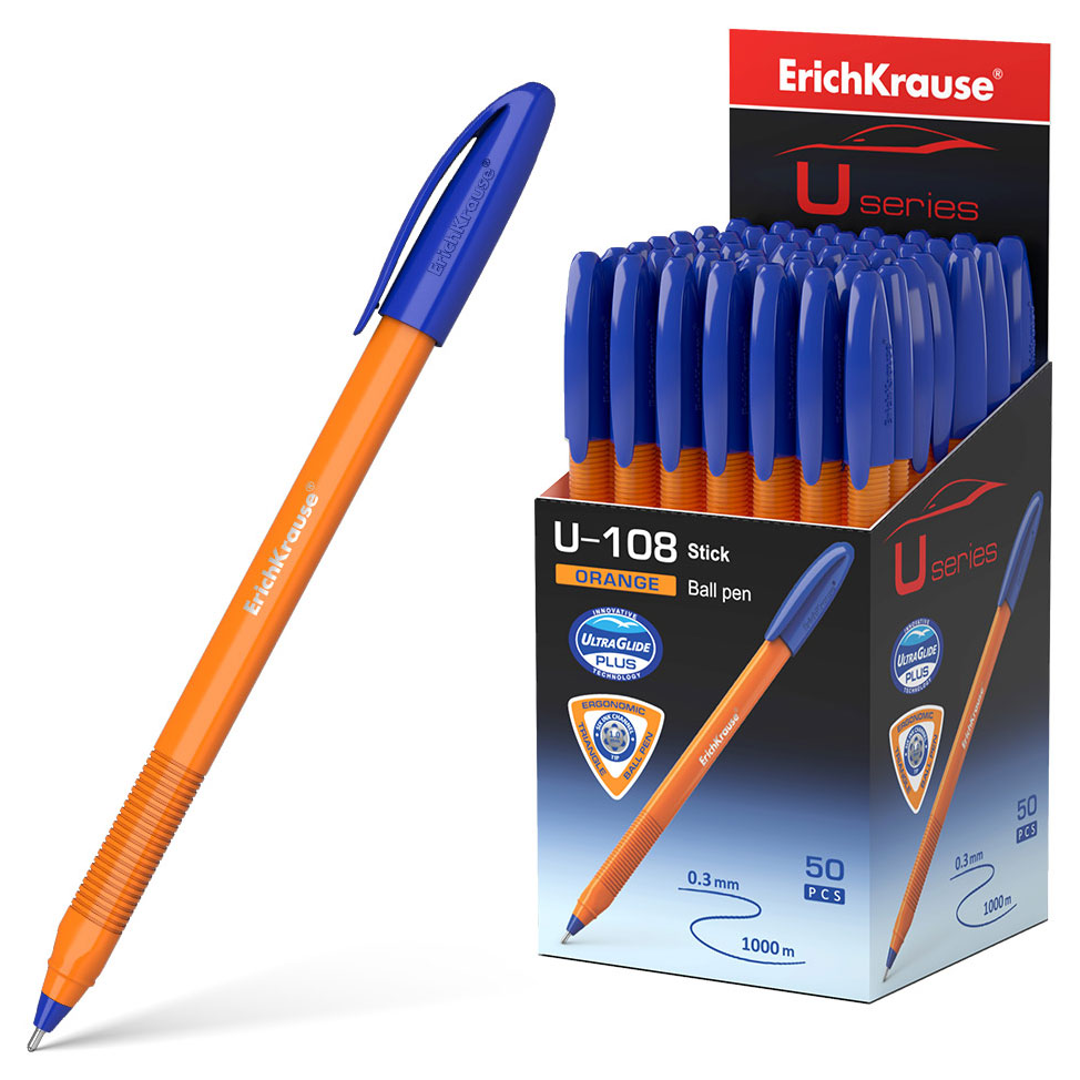 Ручка шариковая ErichKrause Ultra Glide Technology 1,0 мм,  синяя, 1 шт