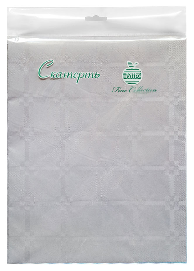 Скатерть одноразовая Vitto бумажная серая, 120х180 см