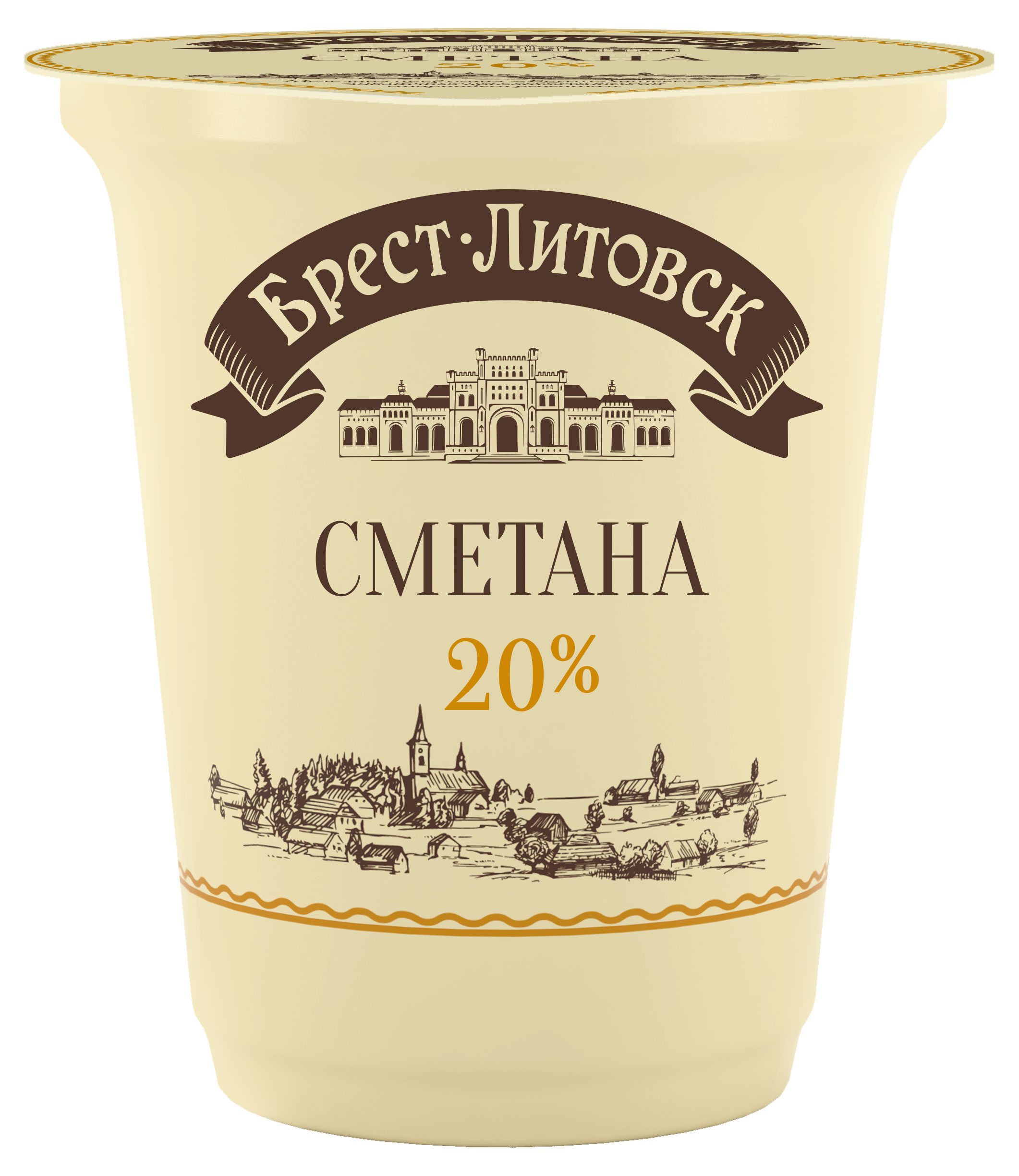 Сметана «Брест-Литовск» 20% БЗМЖ, 300 г