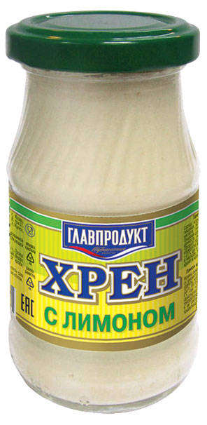 Хрен русский «ГЛАВПРОДУКТ» с лимоном, 170 г