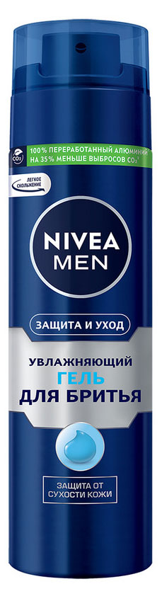 Гель для бритья NIVEA MEN Защита и уход против сухости кожи увлажняющий, 200 мл