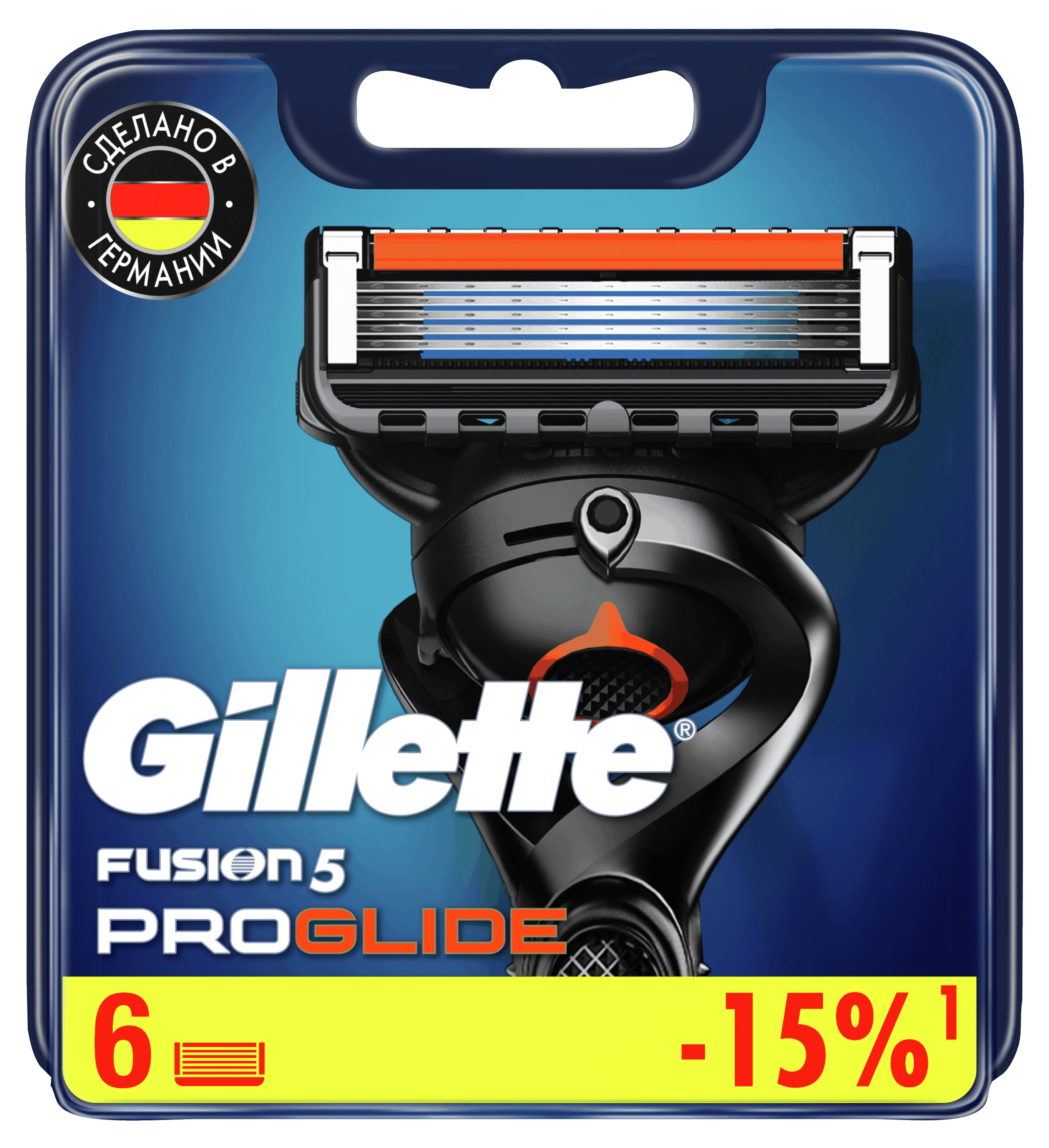 Сменные кассеты для бритья Gillette Fusion 5 ProGlide, 6 шт