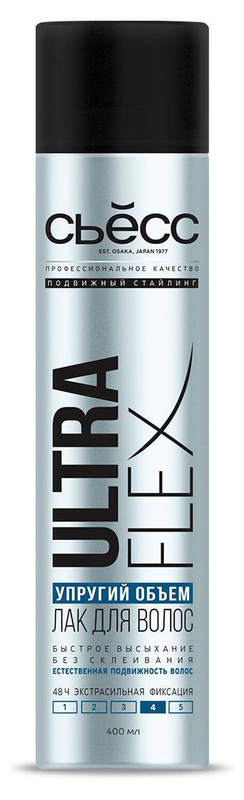Лак для укладки волос «Сьёсс» Ultra Flex упругий объём экстрасильная фиксация 4, 400 мл