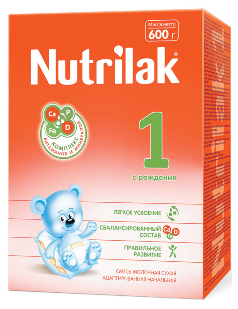 Смесь сухая молочная Nutrilak 1 с рождения, 600 г