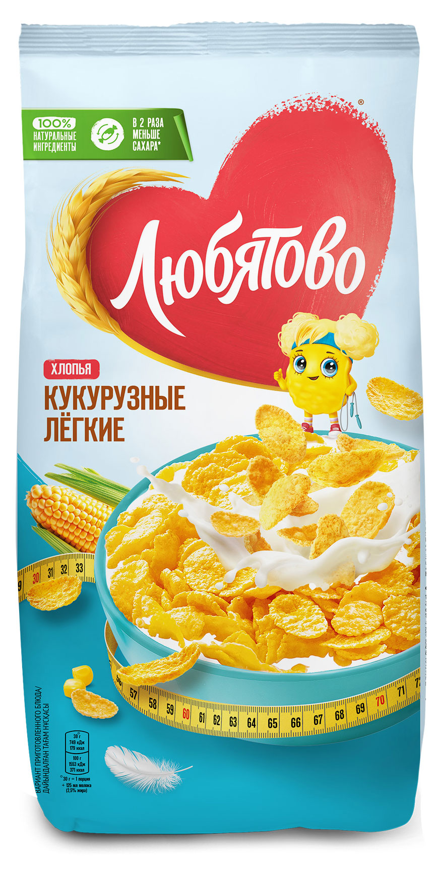 Готовый завтрак «Любятово» хлопья кукурузные, 270 г