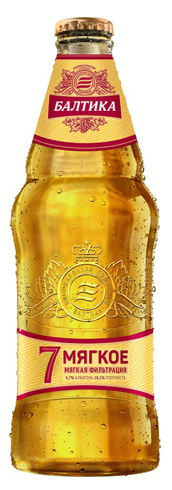 Пиво «Балтика» №7 Мягкое светлое фильтрованное 4,7%, 440 мл