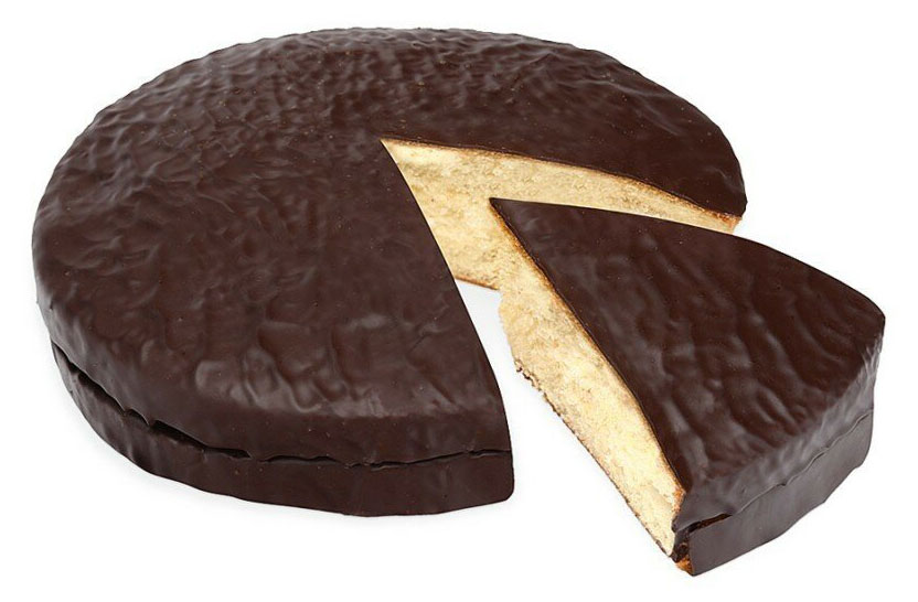 Торт бисквитный «Черемушки» Чародейка с шоколадной глазурью, 650 г