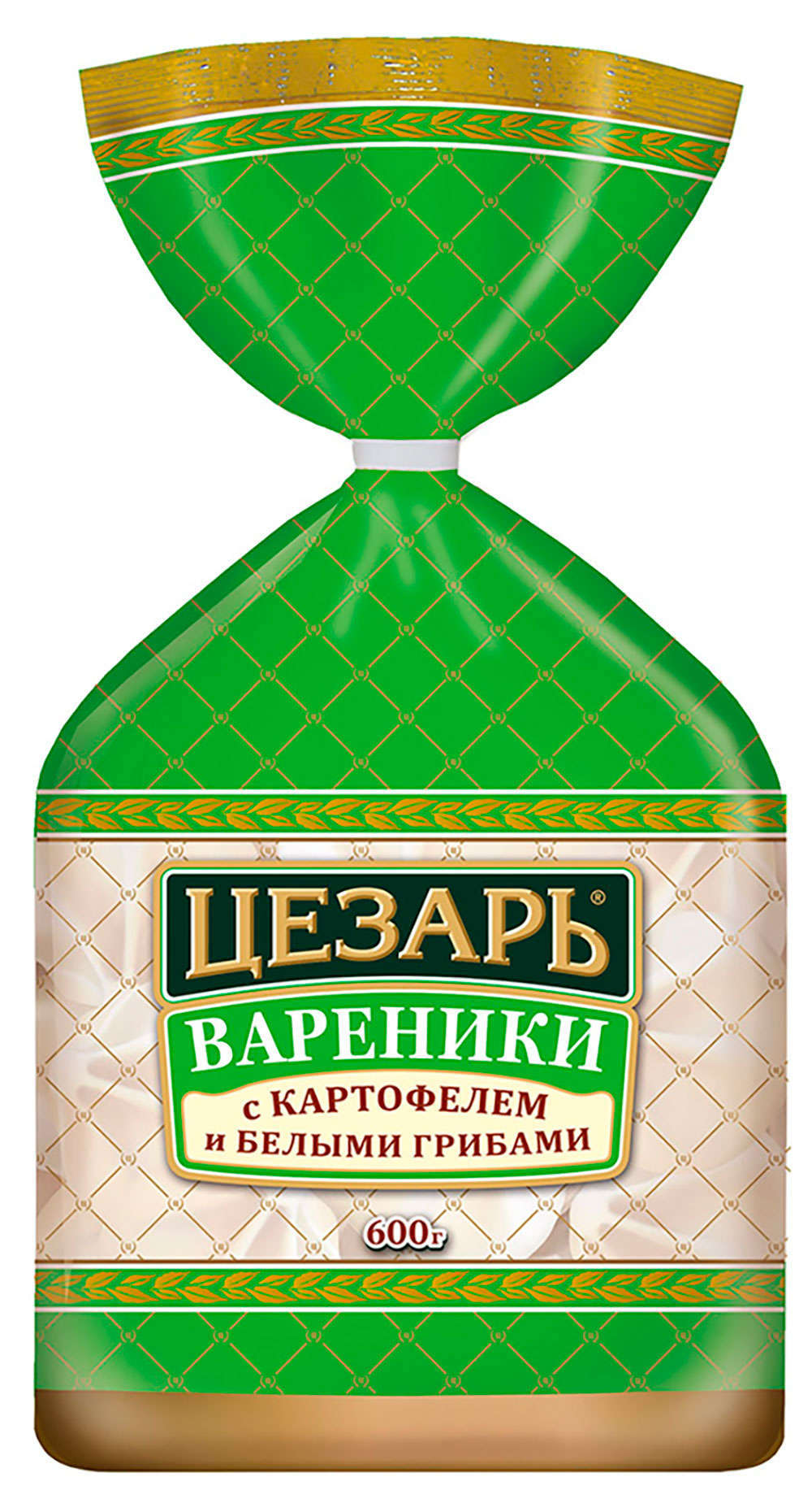 Вареники сытные «Цезарь» с картофелем и белыми грибами, 600 г