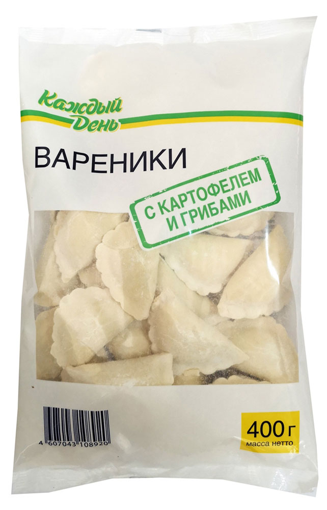 Вареники «Каждый день» картофель грибы, 400 г