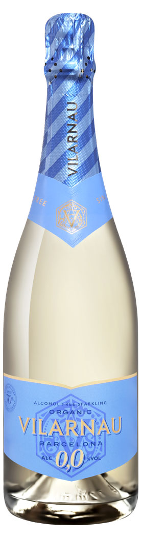Игристое вино безалкогольное Vilarnau белое полусухое Испания, 0,75 л