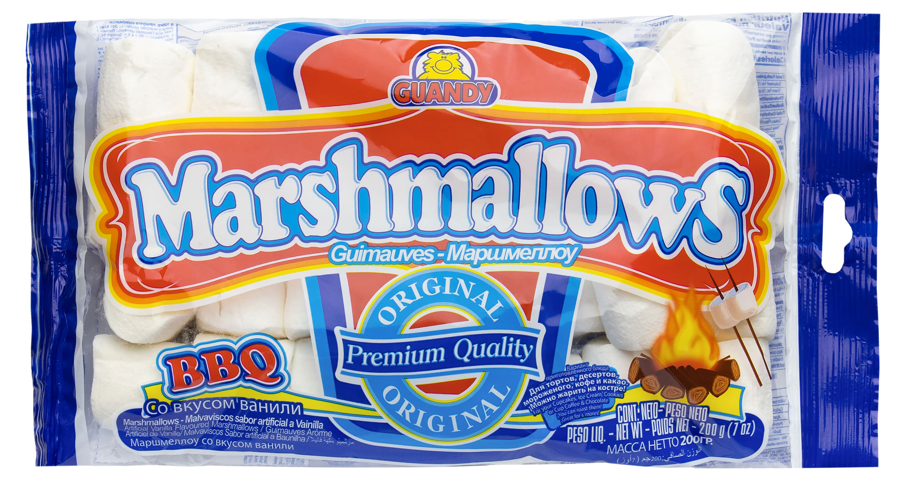 Маршмеллоу Guandy классик белый ванильный Гватемала, 200 г