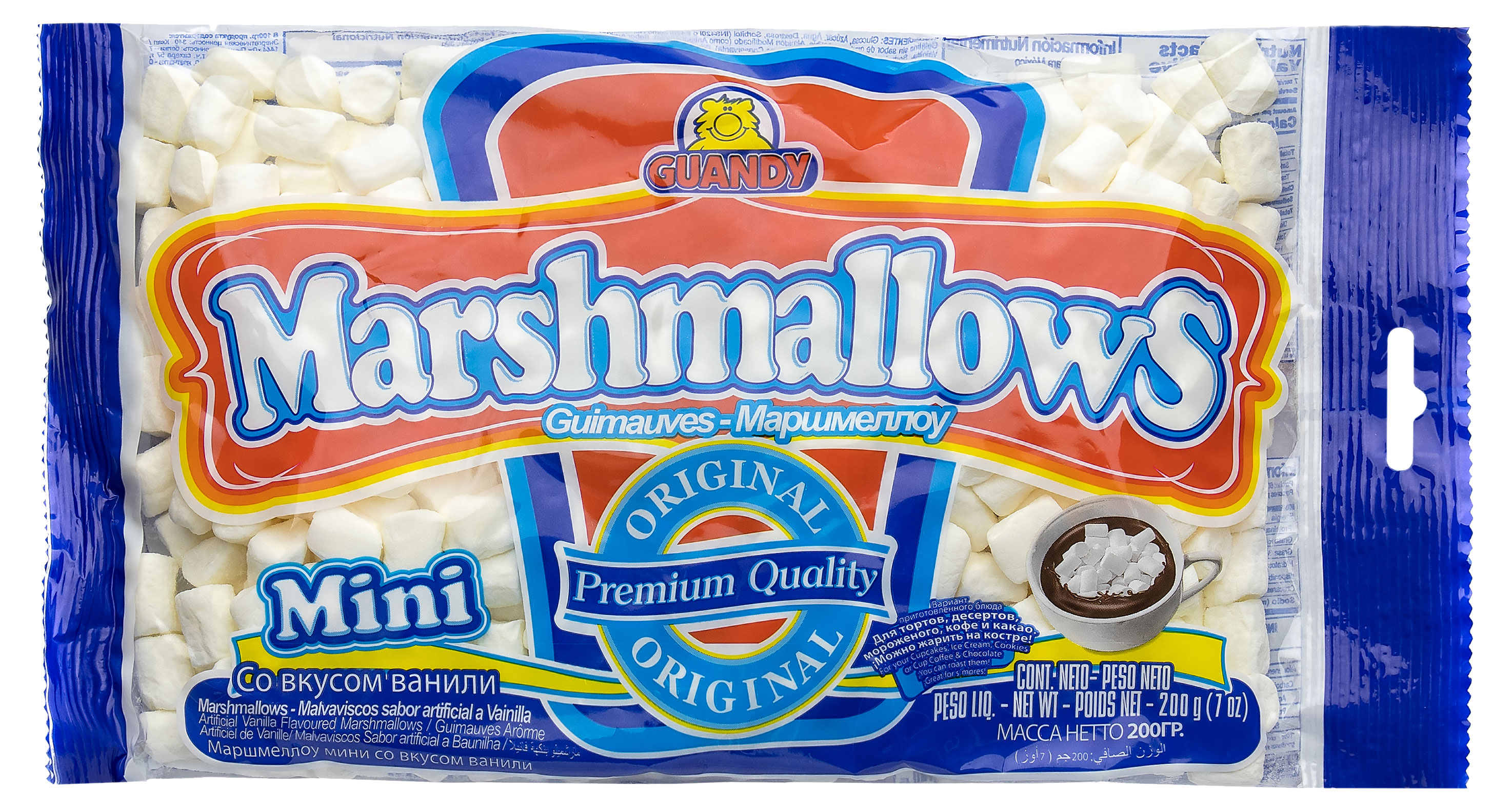 Маршмеллоу Guandy мини со вкусом ванили Гватемала, 200 г