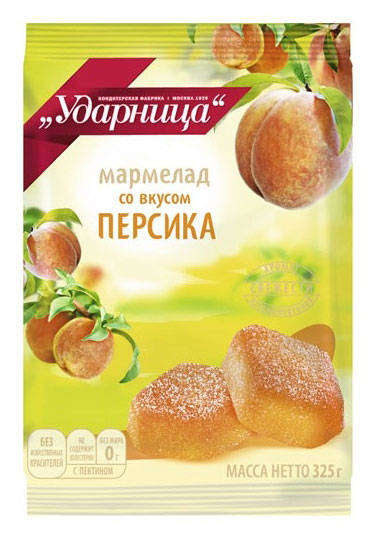 Мармелад «Ударница» со вкусам персика, 325 г