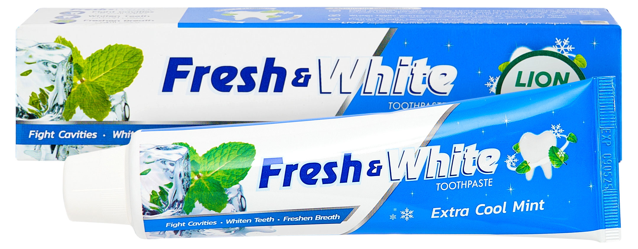 Зубная паста Lion Fresh&White отбеливающая супер прохладная мята Таиланд, 160 г