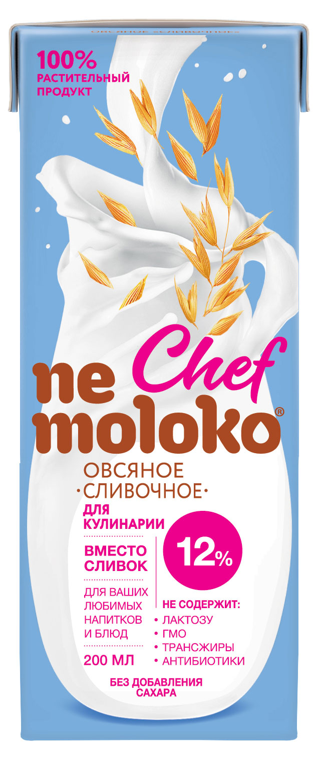 Напиток овсяный Nemoloko сливочный для детей старше 3х лет без сахара 12%, 200 мл