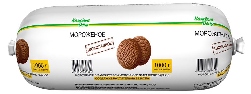 Мороженое «Каждый день» шоколадное батон ЗМЖ, 1 кг