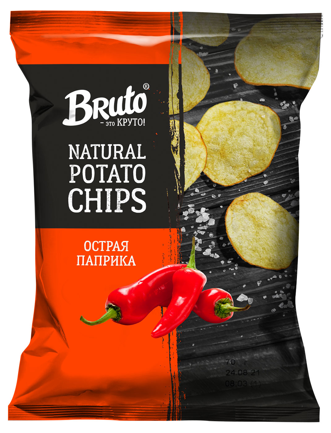 Чипсы картофельные Bruto Острая паприка, 120 г