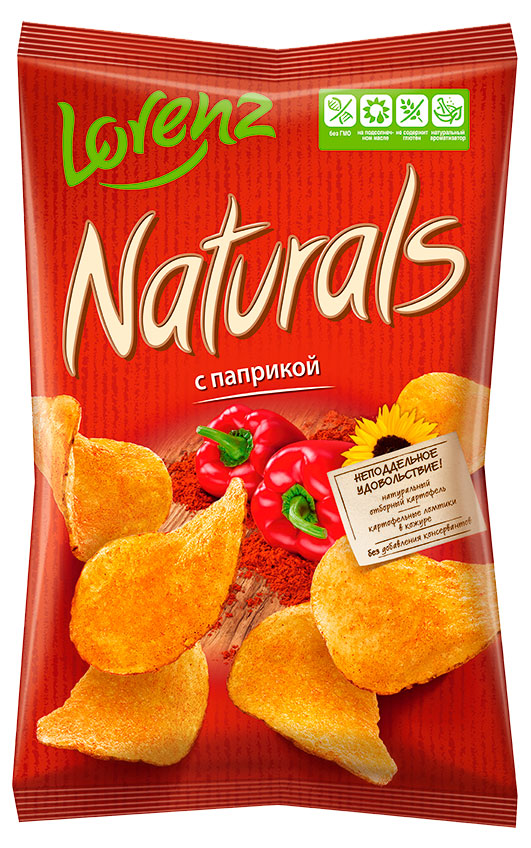 Чипсы картофельные Naturals с паприкой, 100 г