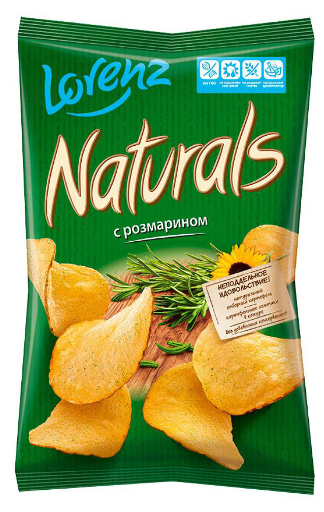 Чипсы картофельные Naturals с розмарином, 100 г