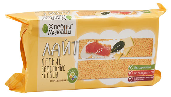 Хлебцы вафельные «Хлебцы-Молодцы» с витаминами без дрожжей, 70 г