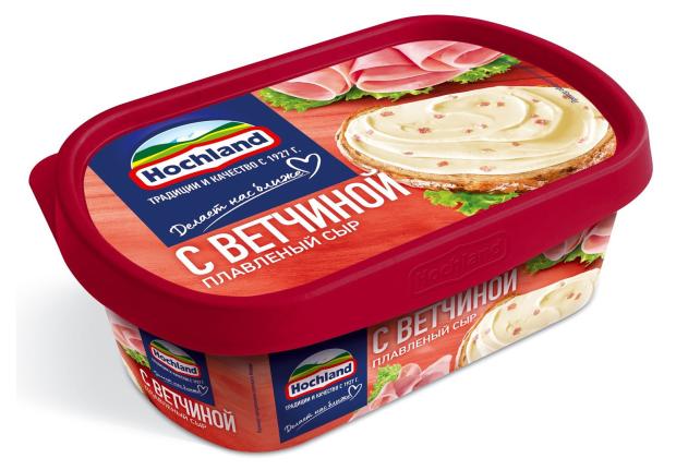 Сыр плавленый с ветчиной  Hochland 55% БЗМЖ, 200 г