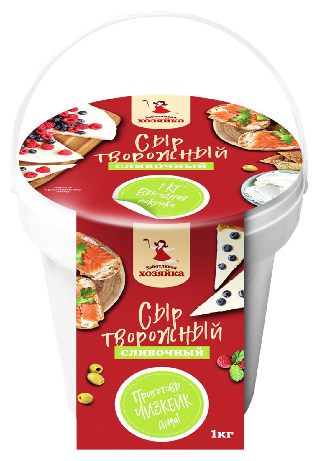 Сыр творожный «Заботливая Хозяйка» Сливочный 60% БЗМЖ, 1 кг