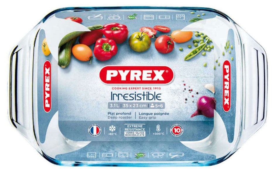 Форма для запекания Pyrex Irresistible стекло, 39х28 см