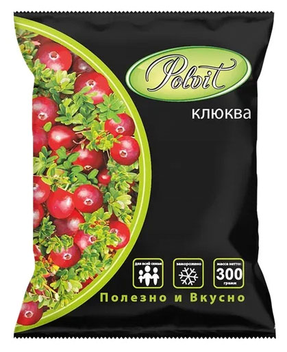 Клюква Polvit быстрозамороженная, 300 г