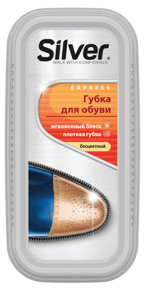 Губка для обуви Silver Express бесцветная, 1 шт