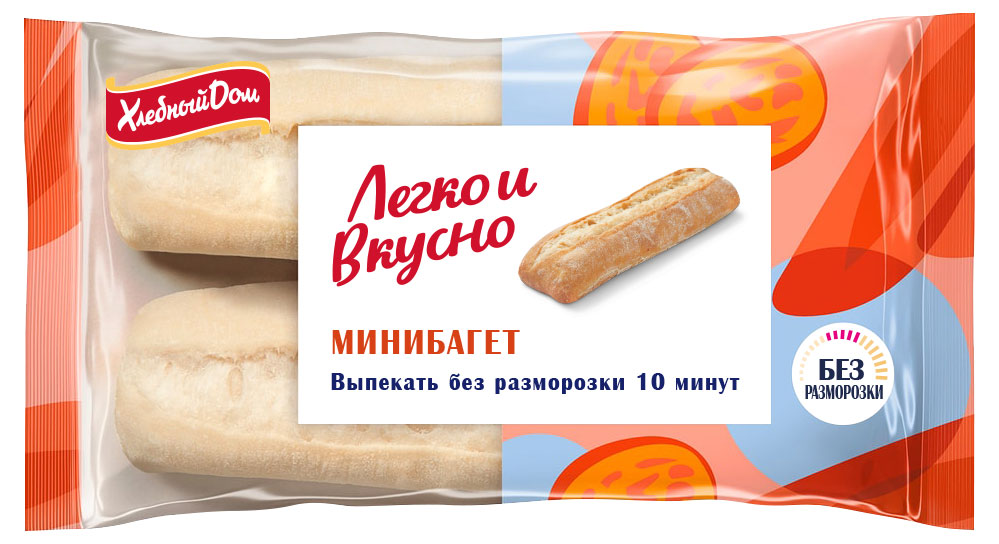 Минибагет «Хлебный Дом» Барра Bie замороженный 2 шт, 220 г