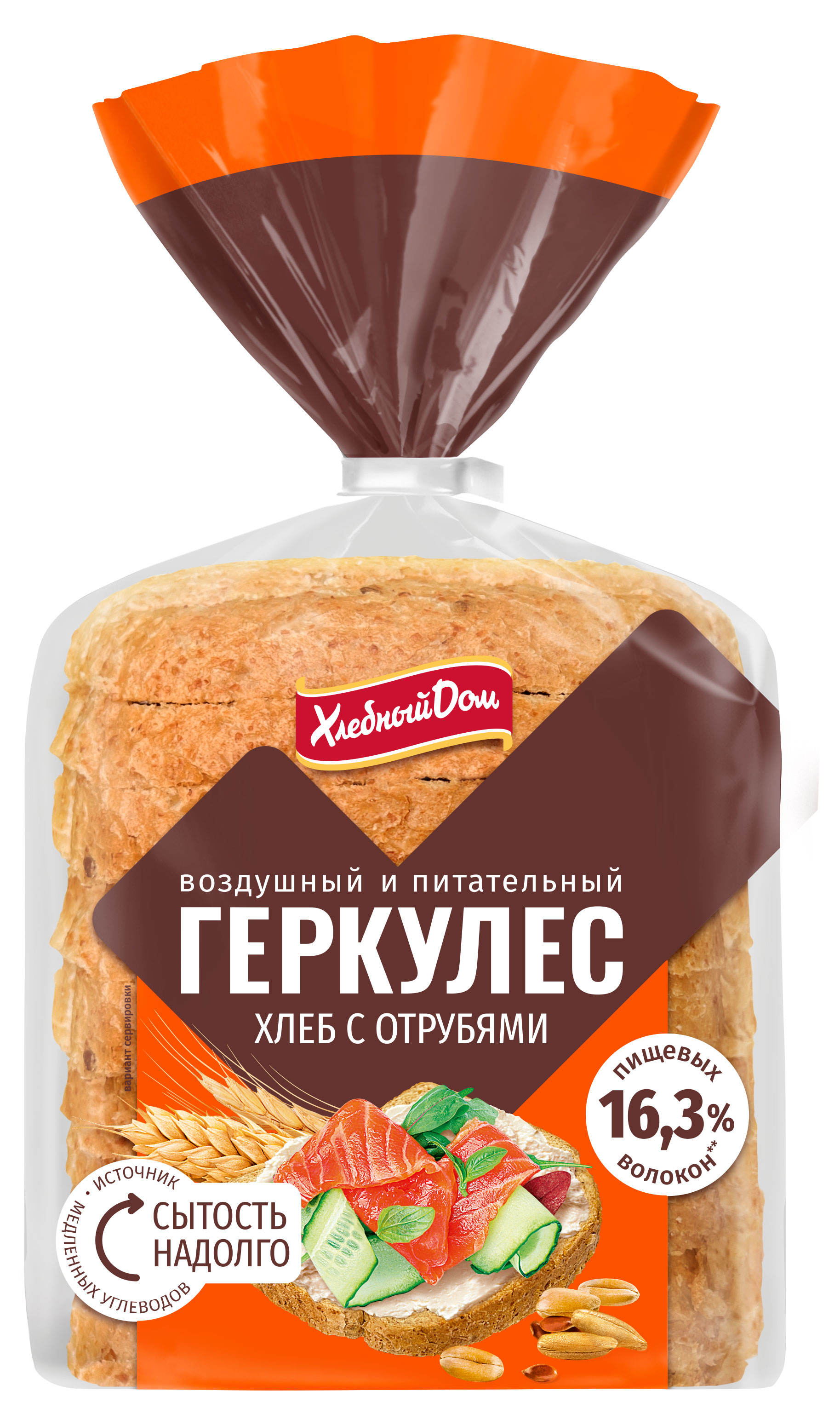 Хлеб тостовый пшеничный «Хлебный Дом» Геркулес с отрубями нарезка, 250 г