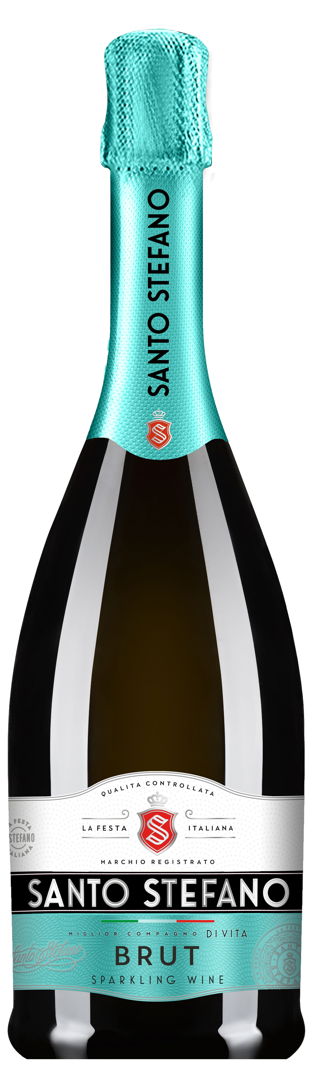 Игристое вино Santo Stefano Брют белое сухое Россия, 0,75 л