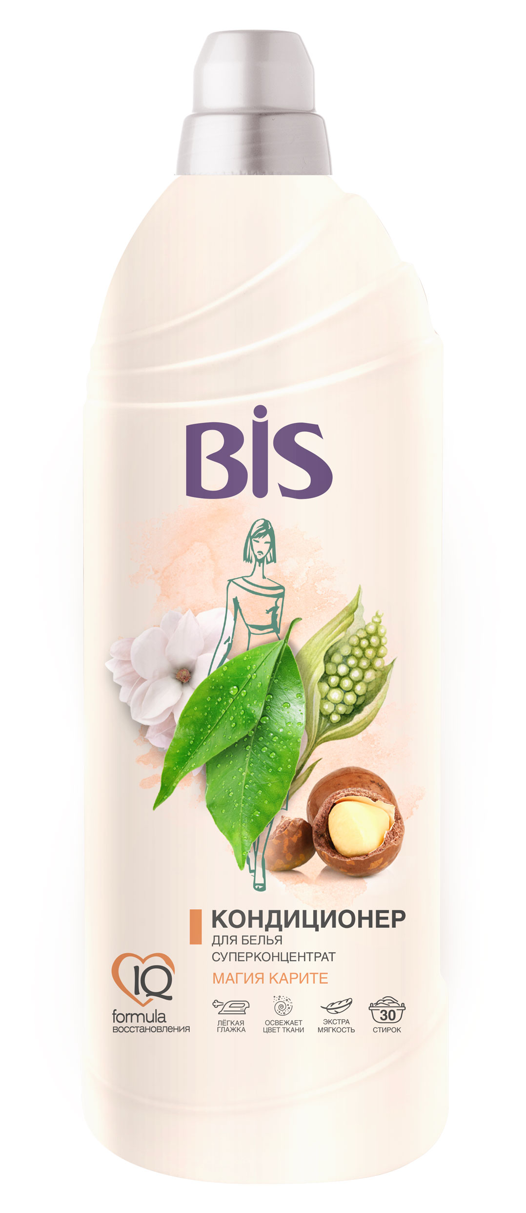 Кондиционер для белья Bis суперконцентрат Магия карите, 900 мл