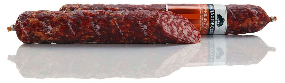 Колбаса сырокопченая «Малаховский мясокомбинат» Брауншвейгская, ~ 0,6 кг