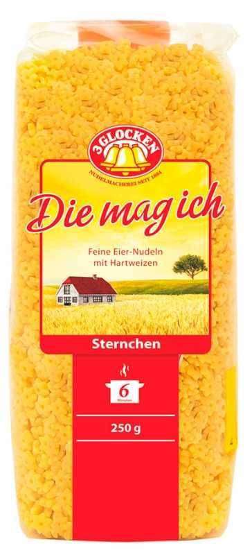 Макаронные изделия 3 GLOCKEN Die mag ich звездочки Германия, 250 г