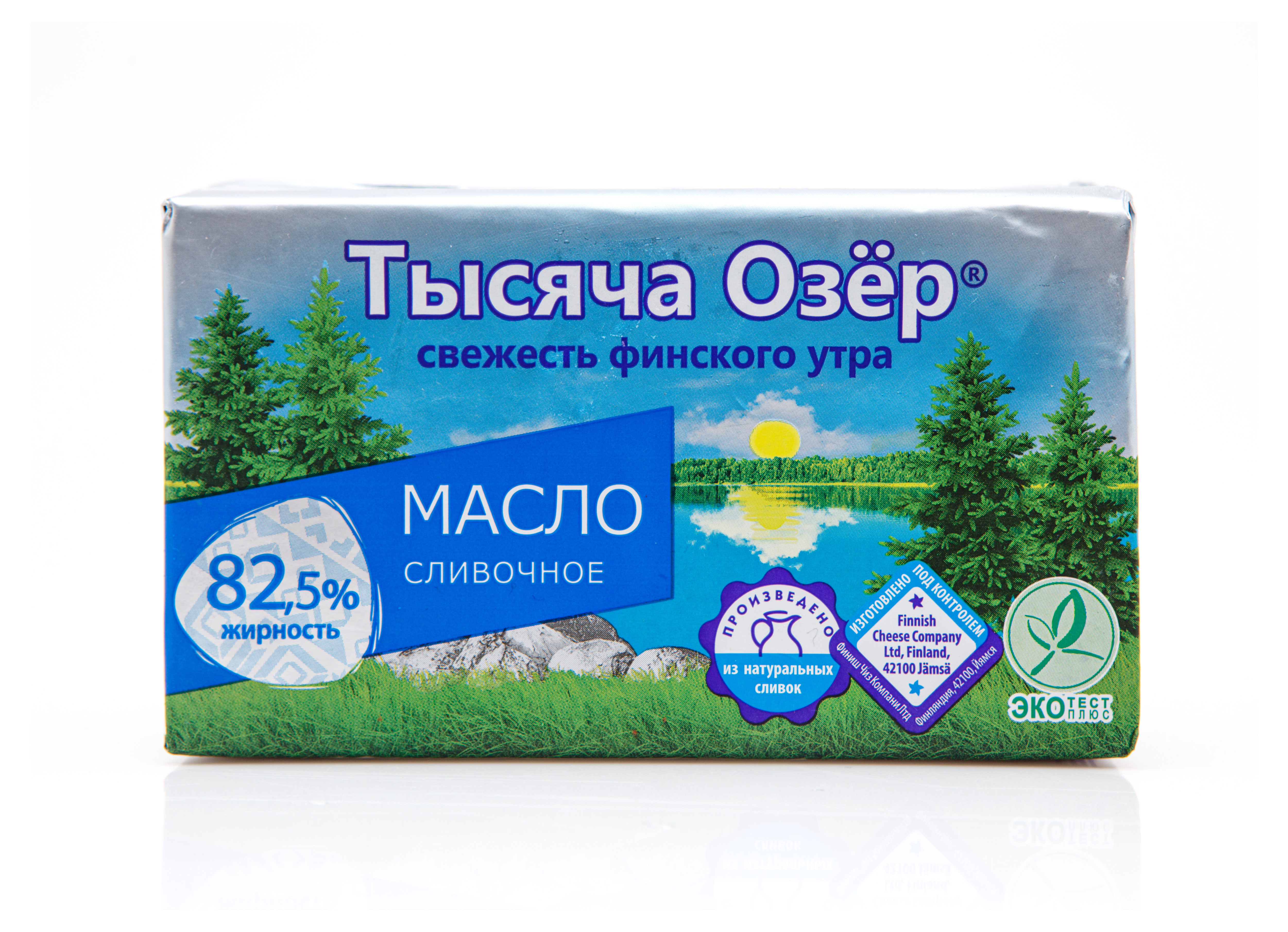 Масло сливочное «Тысяча Озер» 82% БЗМЖ, 400 г