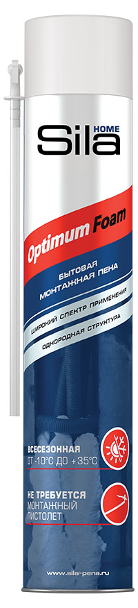 Монтажная пена Sila Optimum Home Foam всесезонная, 750 мл