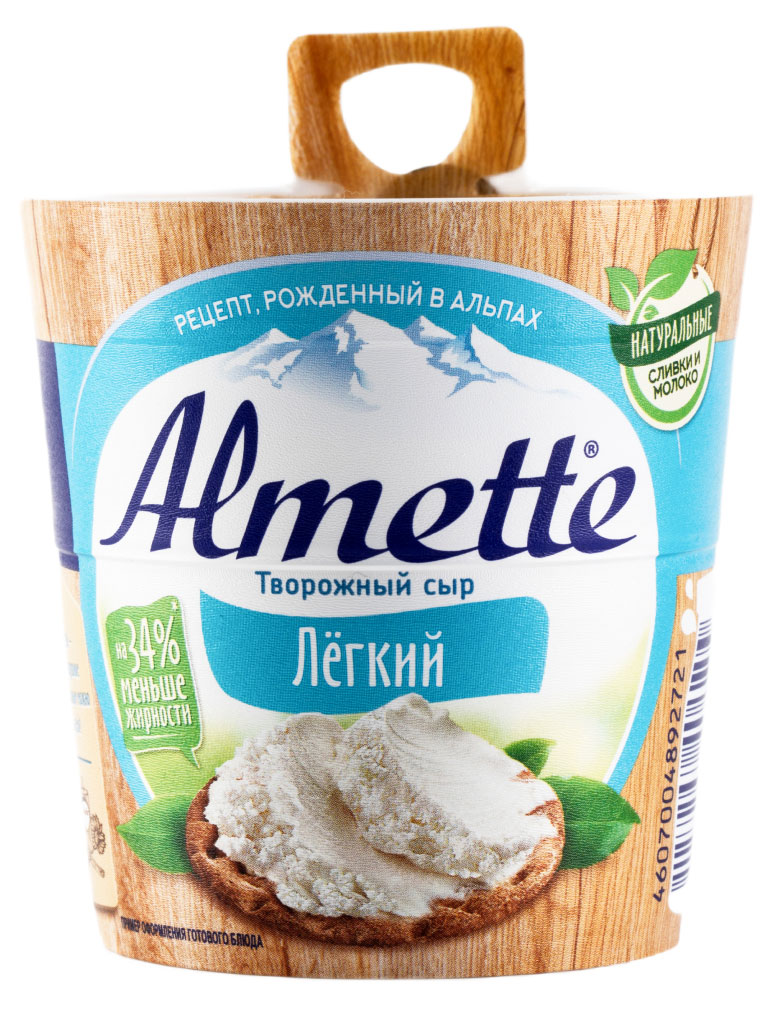 Сыр творожный Almette Легкий 53% БЗМЖ, 150 г