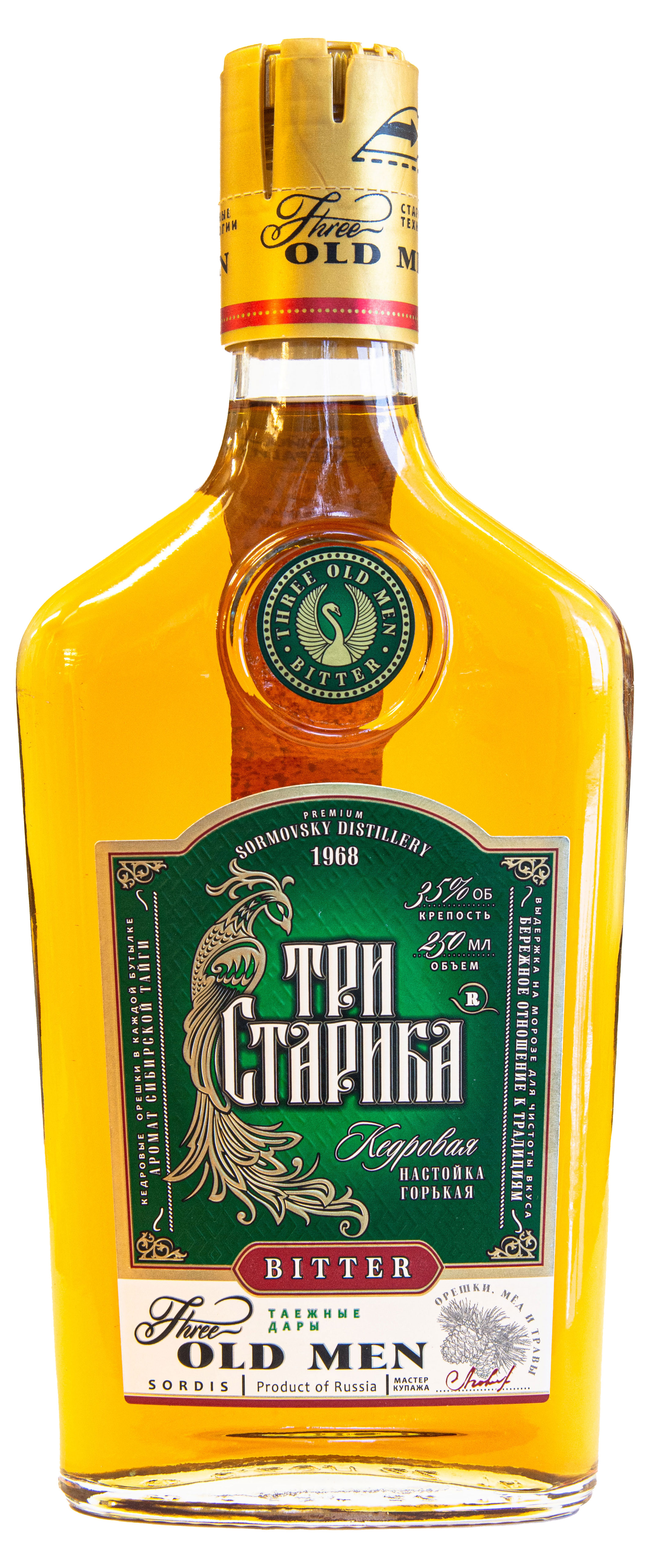 Настойка «Три старика» Кедровая Россия, 0,25 л