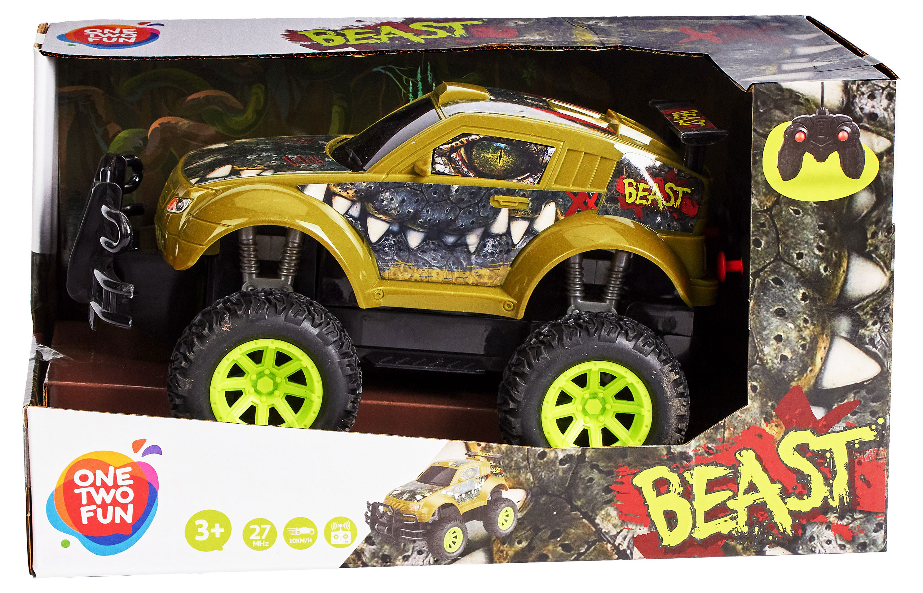 Машинка на радиоуправлении ONE TWO FUN Монстр кар 1:18, 1 шт в ассортименте