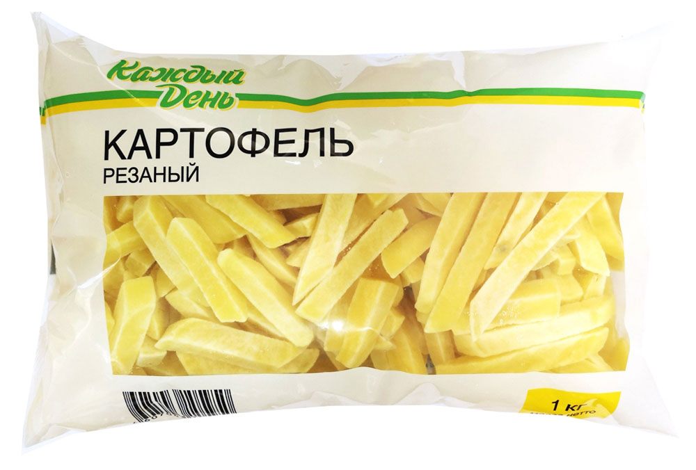 Картофель для жарки «Каждый день» бланшированный замороженный, 1 кг