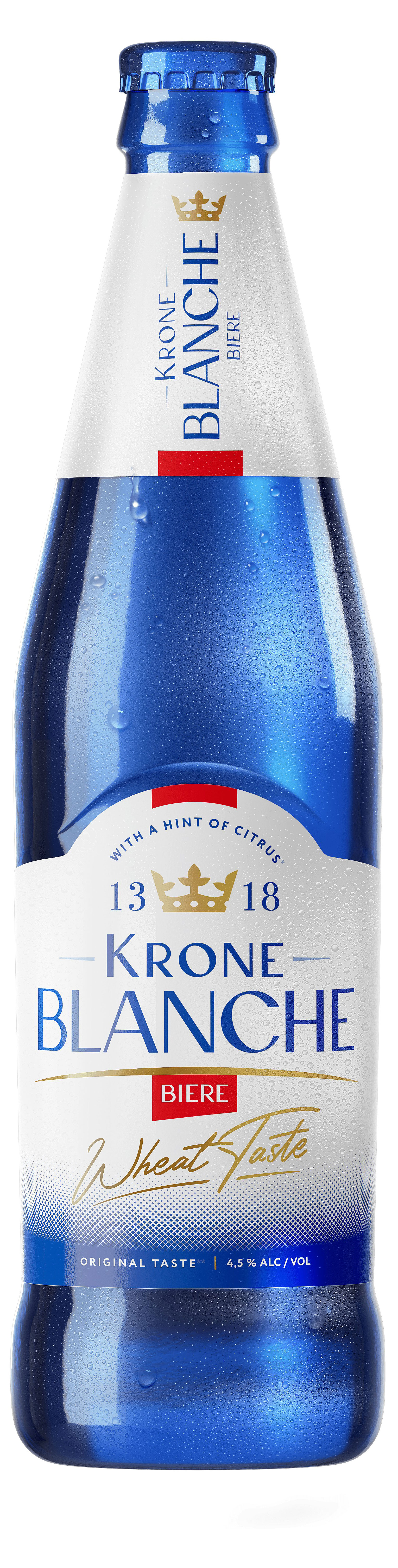 Пивной напиток Krone Blanche Biere пастеризованный, 450 мл