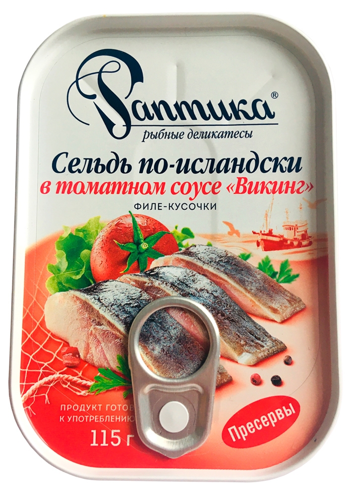 Сельдь «Раптика» По-исландски в соусе Викинг филе-кусочки, 115 г